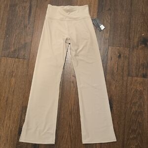 High-Waisted Cream Flare Pants